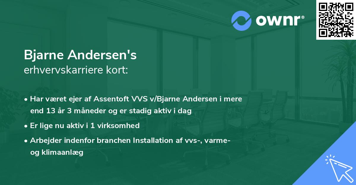 Bjarne Andersen's erhvervskarriere kort