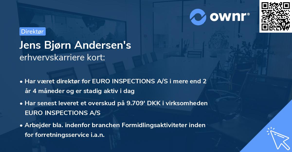 Jens Bjørn Andersen's erhvervskarriere kort