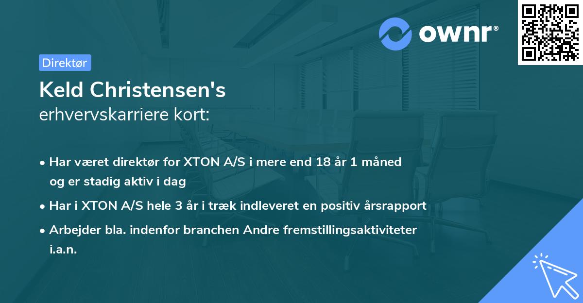 Keld Christensen's erhvervskarriere kort