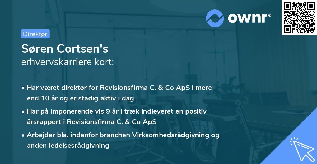 Søren Cortsen's erhvervskarriere kort
