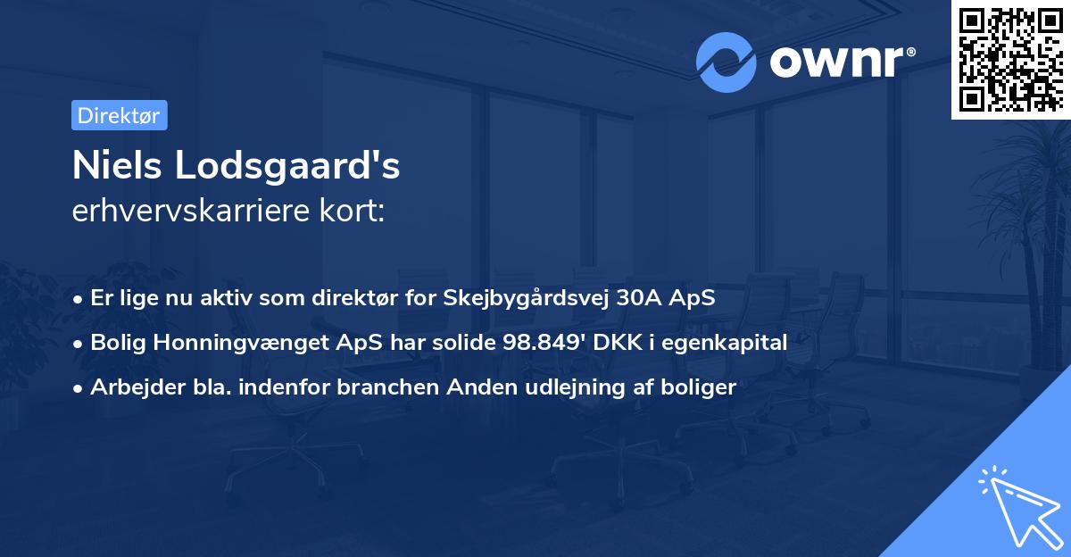 Niels Lodsgaard's erhvervskarriere kort