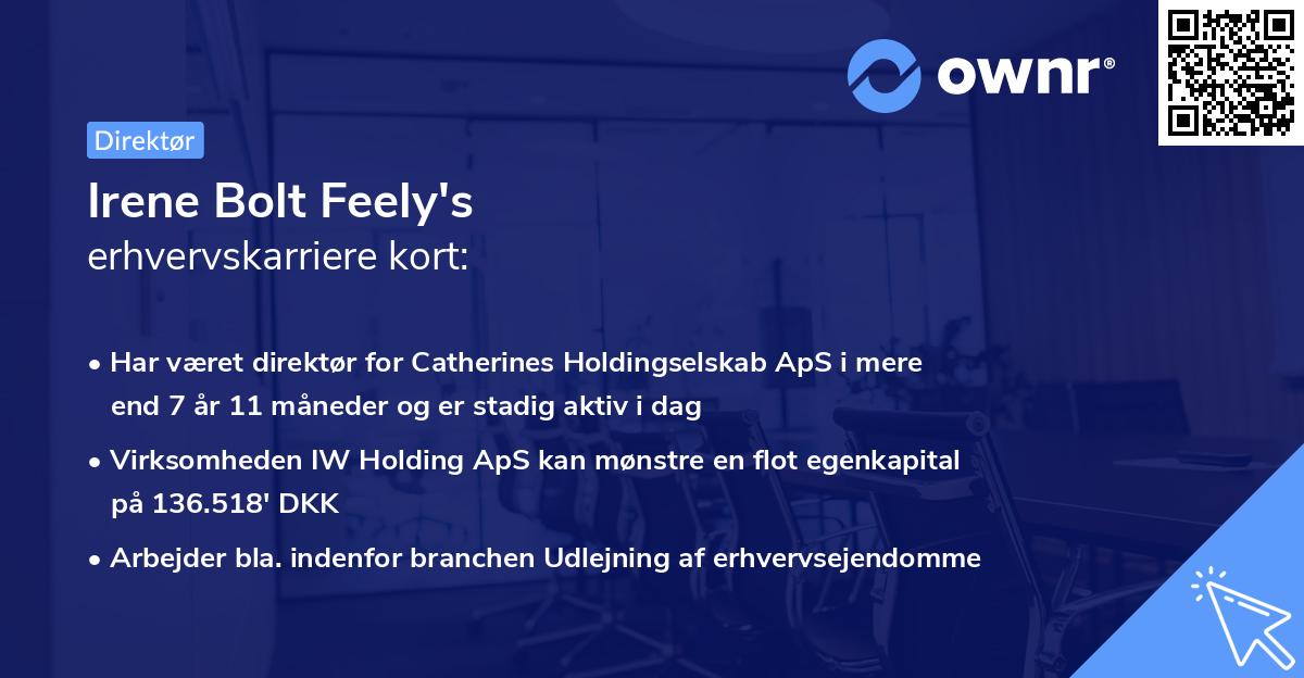 Irene Bolt Feely's erhvervskarriere kort