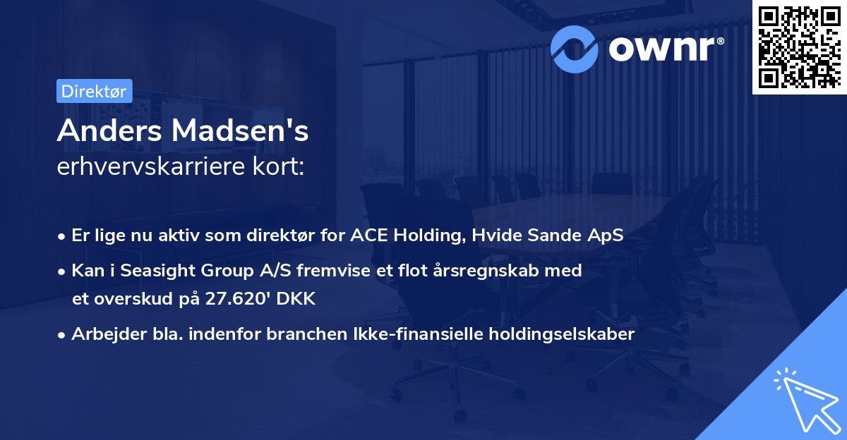 Anders Madsen's erhvervskarriere kort