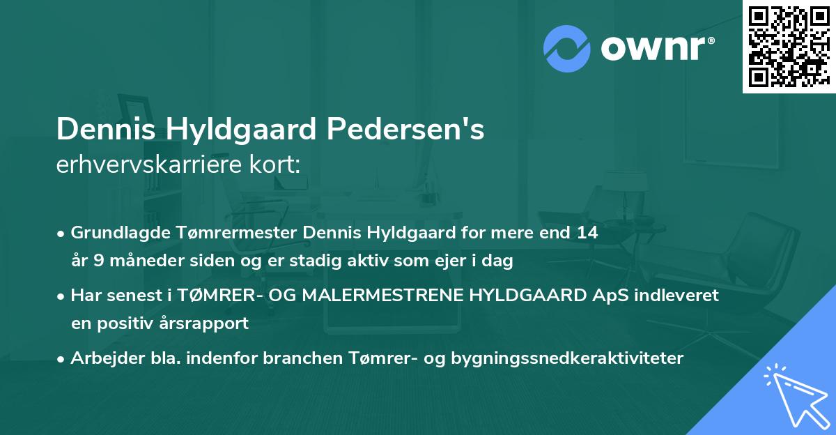 Dennis Hyldgaard Pedersen's erhvervskarriere kort