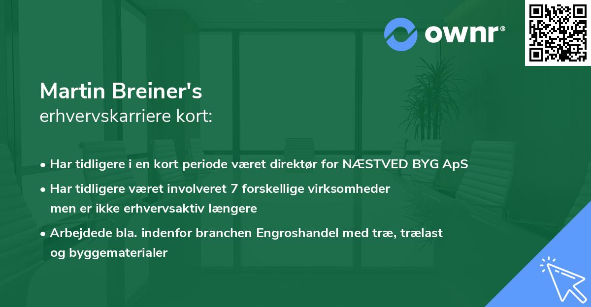 Martin Breiner's erhvervskarriere kort