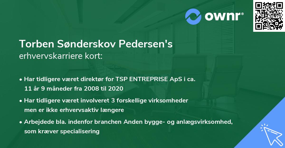 Torben Sønderskov Pedersen's erhvervskarriere kort