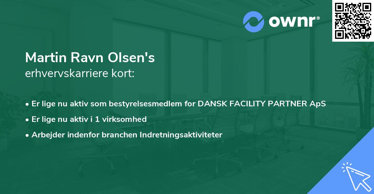 Martin Ravn Olsen's erhvervskarriere kort
