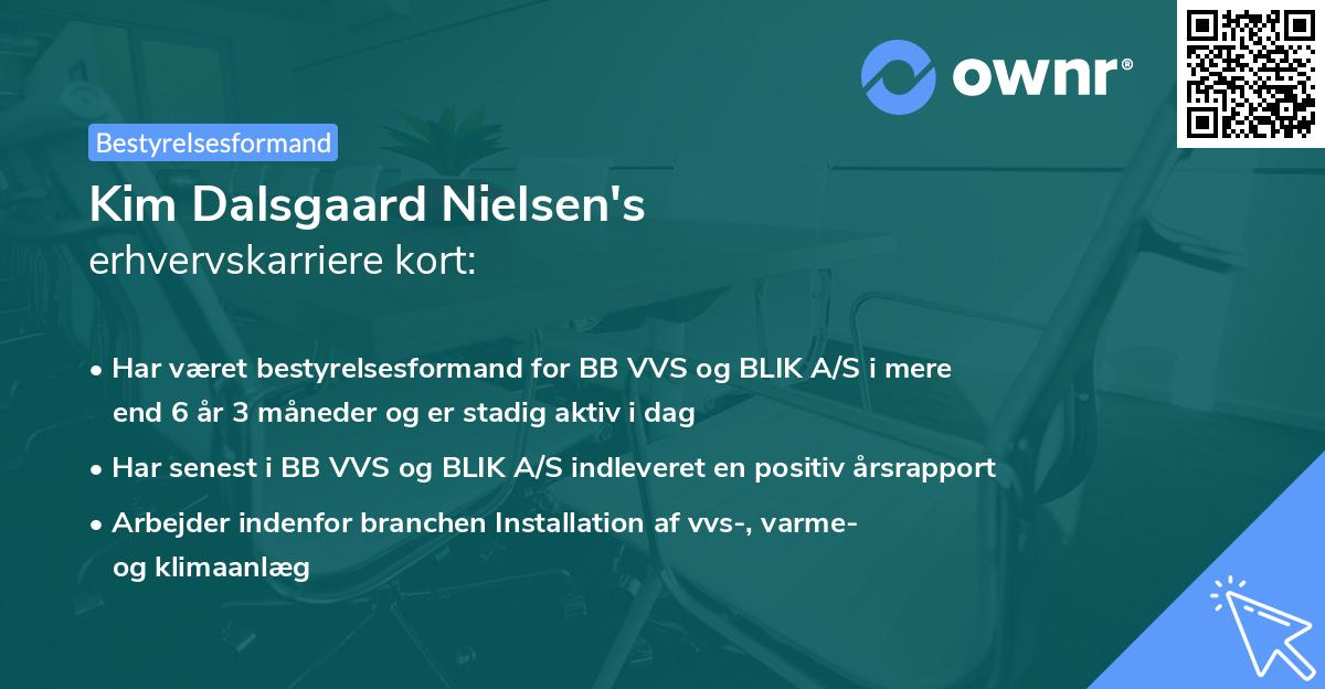 Kim Dalsgaard Nielsen's erhvervskarriere kort