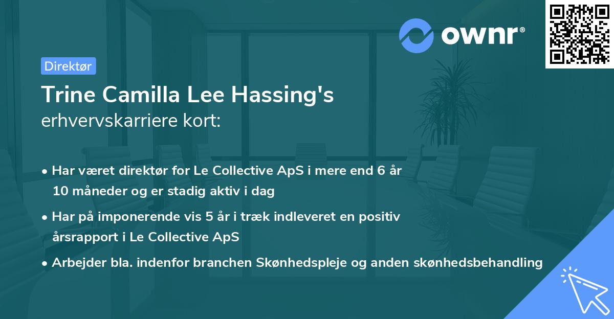 Trine Camilla Lee Hassing's erhvervskarriere kort