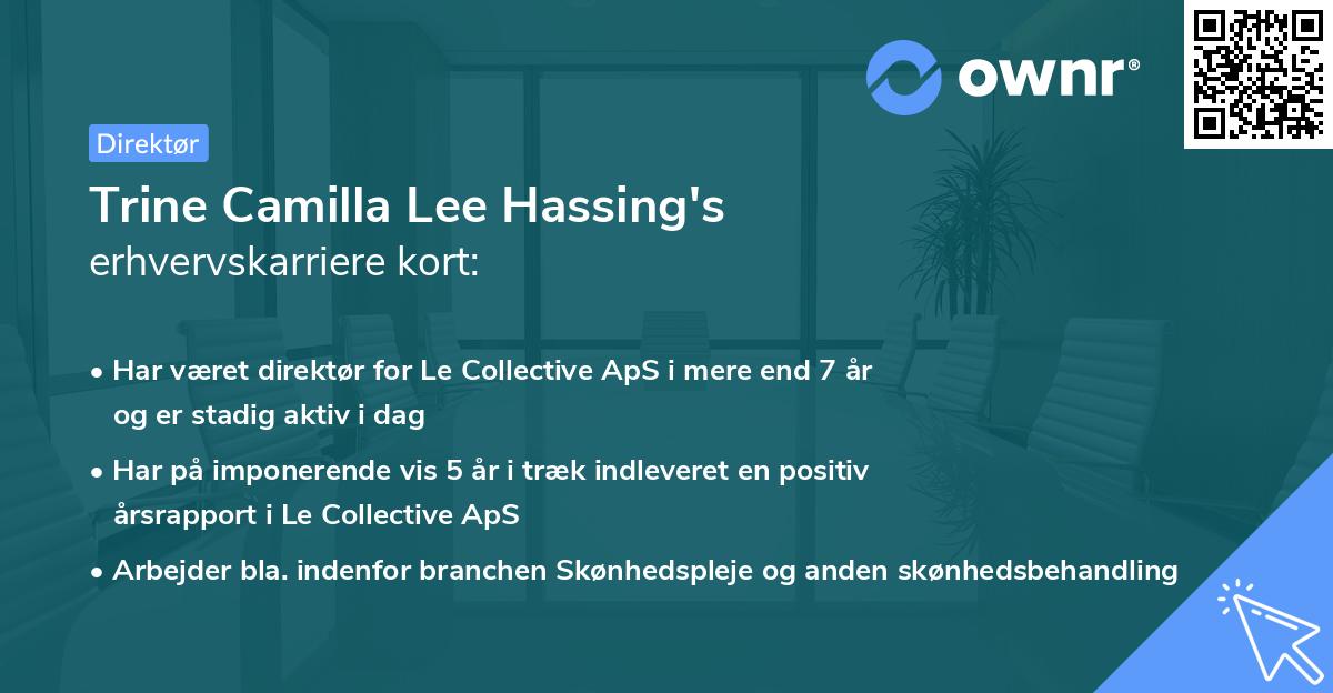 Trine Camilla Lee Hassing's erhvervskarriere kort