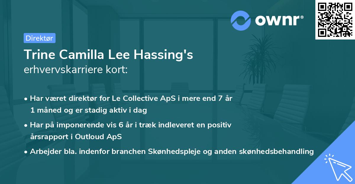 Trine Camilla Lee Hassing's erhvervskarriere kort