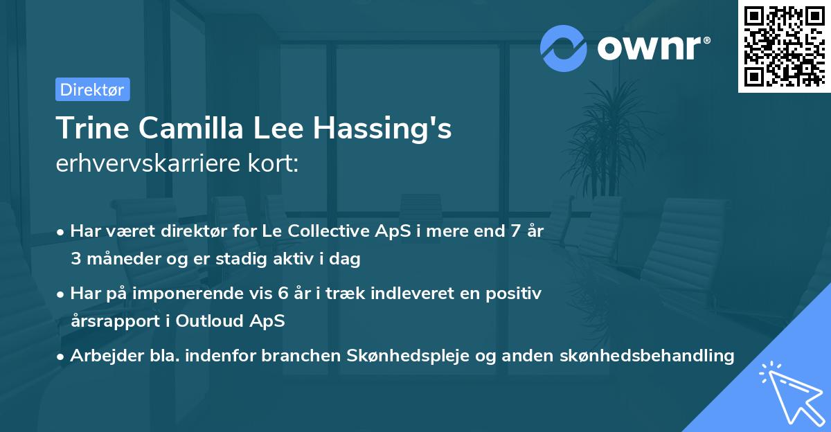 Trine Camilla Lee Hassing's erhvervskarriere kort