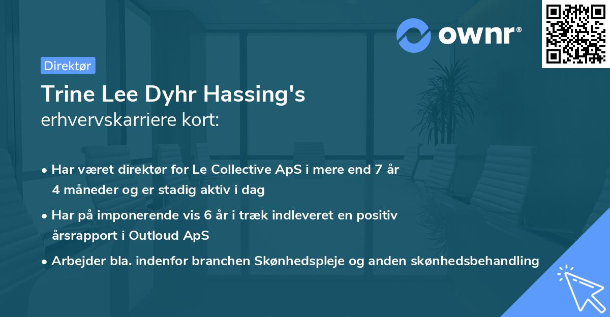 Trine Lee Dyhr Hassing's erhvervskarriere kort