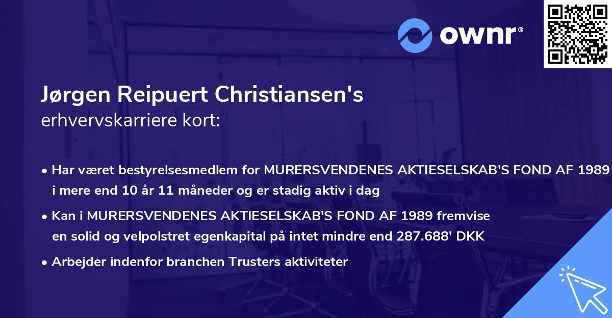Jørgen Reipuert Christiansen's erhvervskarriere kort