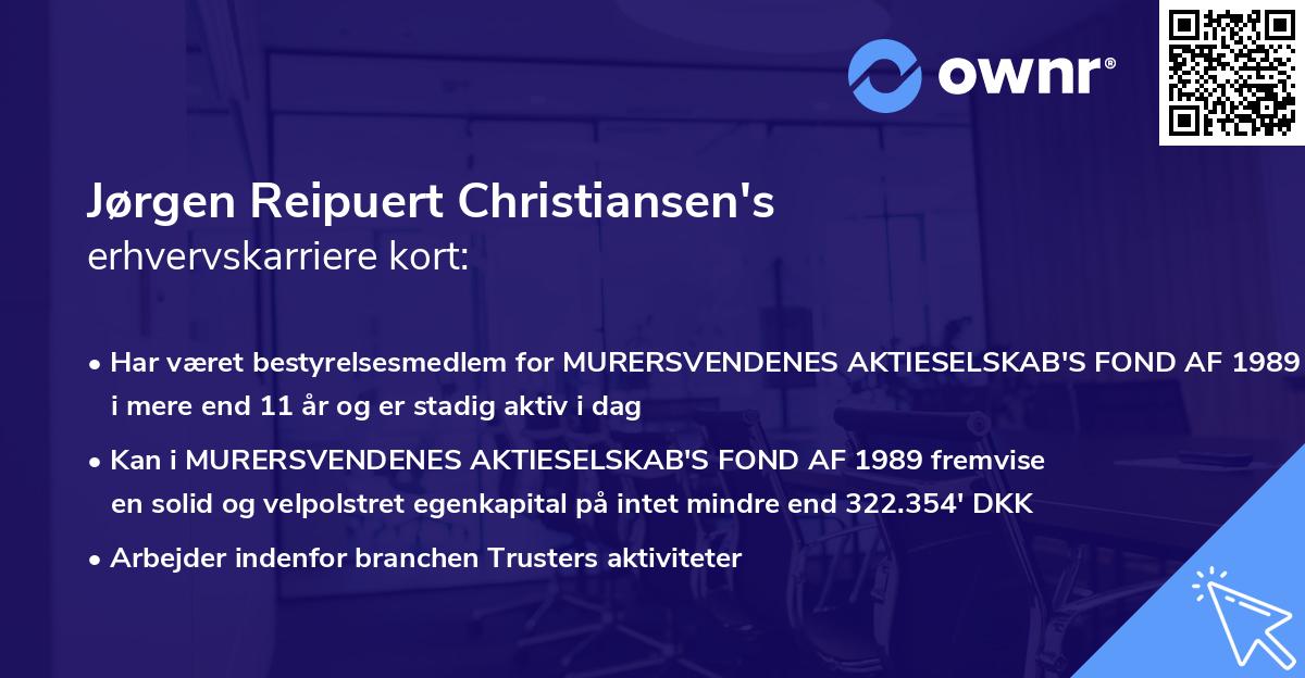 Jørgen Reipuert Christiansen's erhvervskarriere kort