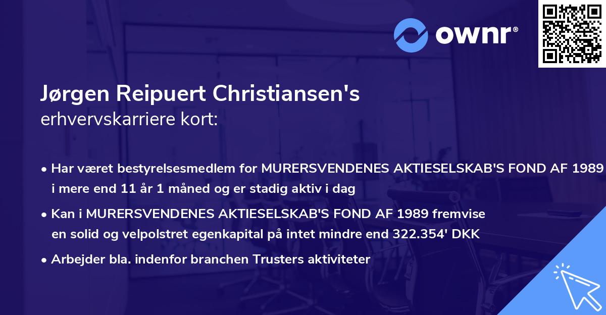 Jørgen Reipuert Christiansen's erhvervskarriere kort