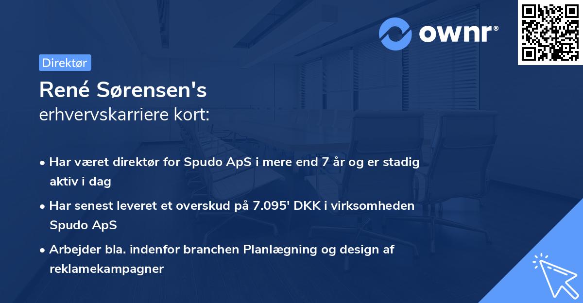 René Sørensen's erhvervskarriere kort
