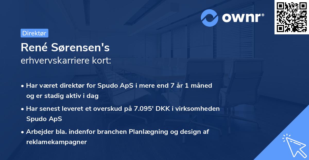 René Sørensen's erhvervskarriere kort