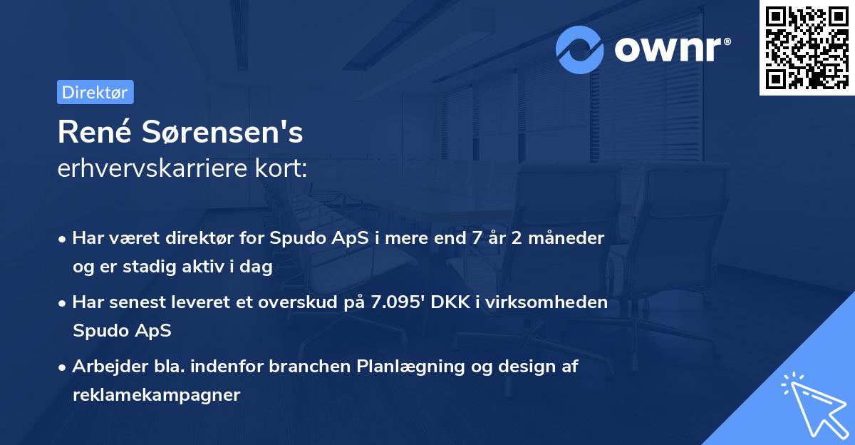 René Sørensen's erhvervskarriere kort