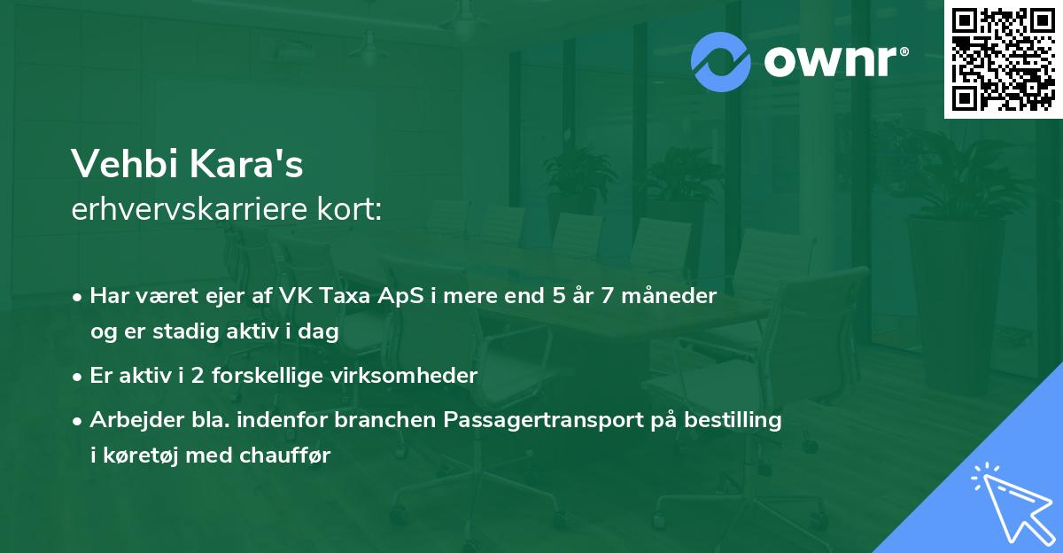 Vehbi Kara's erhvervskarriere kort