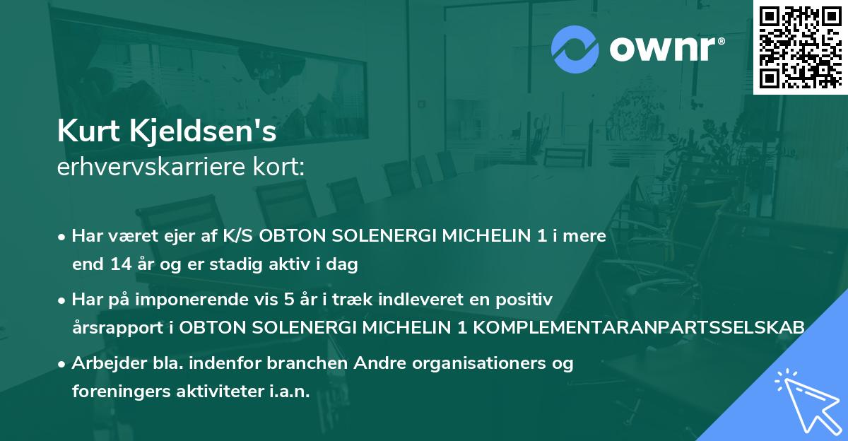 Kurt Kjeldsen's erhvervskarriere kort