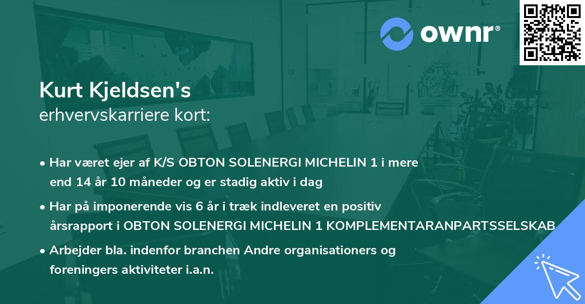 Kurt Kjeldsen's erhvervskarriere kort