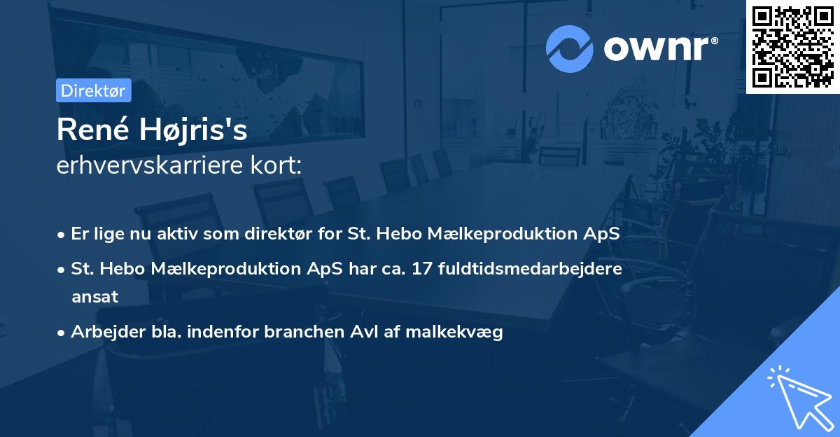 René Højris's erhvervskarriere kort
