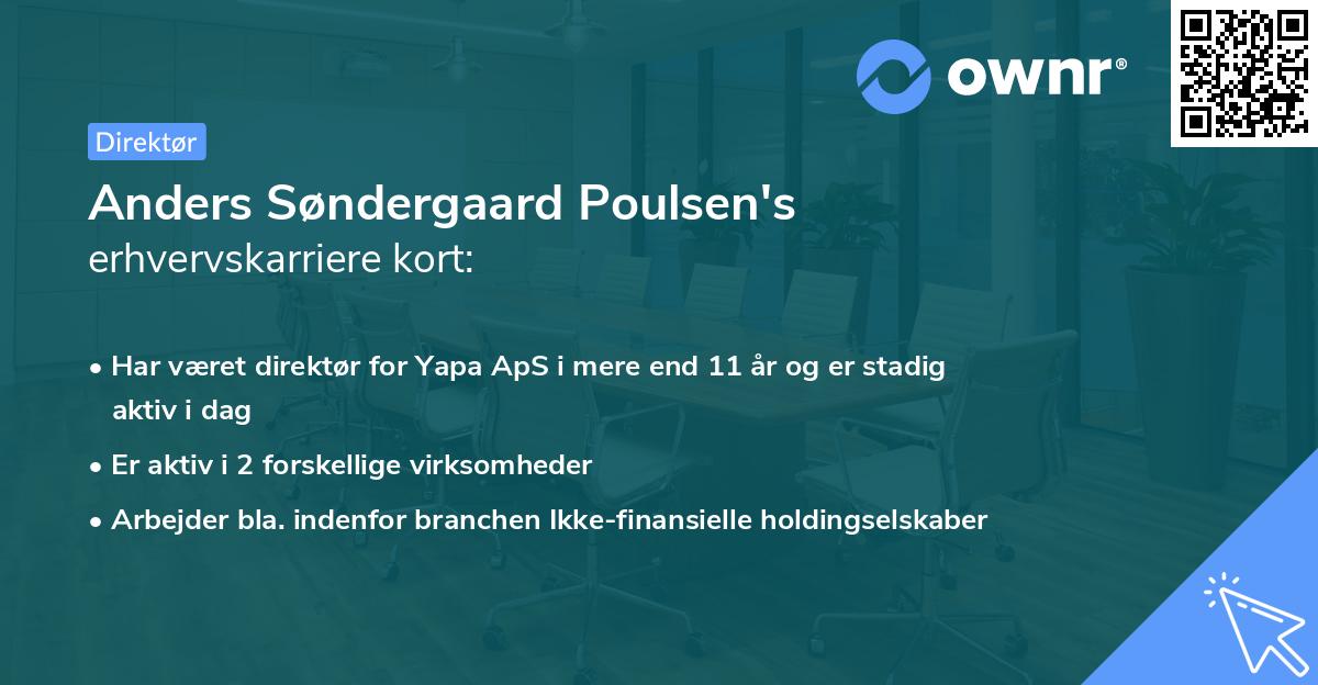 Anders Søndergaard Poulsen's erhvervskarriere kort