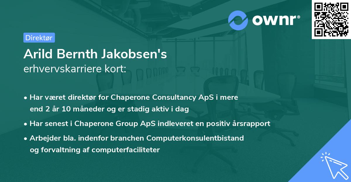 Arild Bernth Jakobsen's erhvervskarriere kort