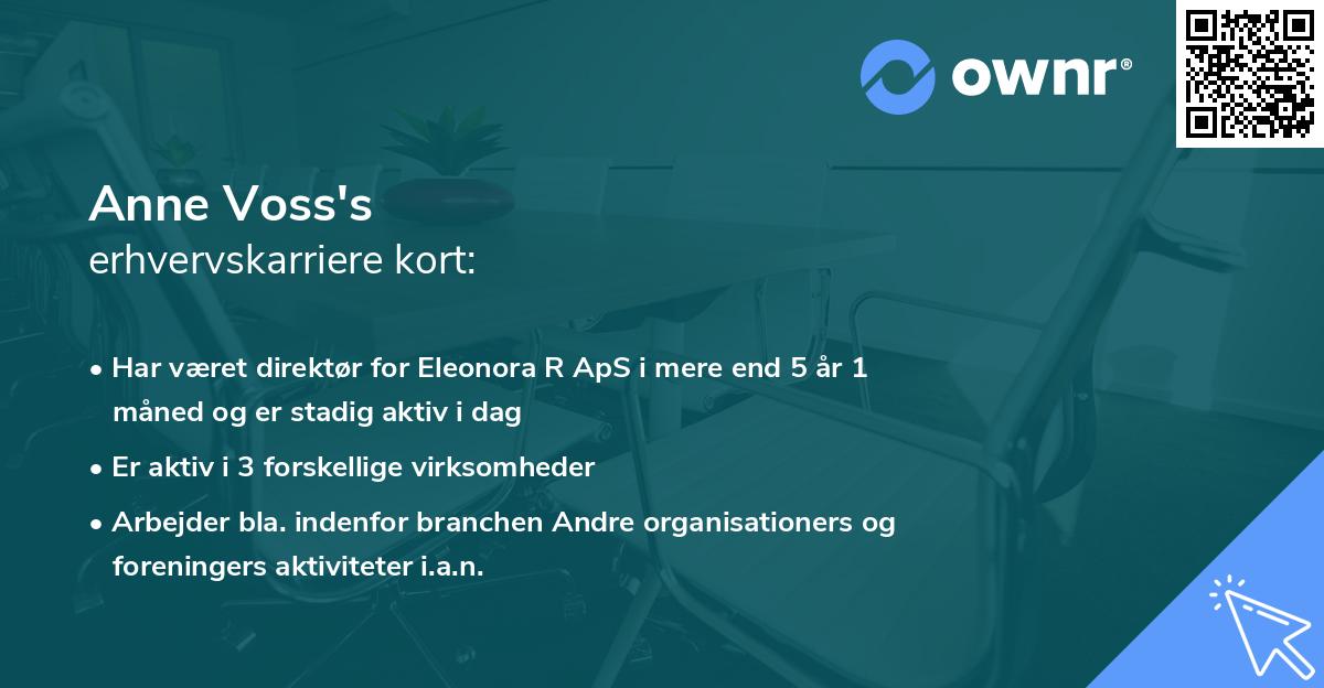 Anne Voss's erhvervskarriere kort