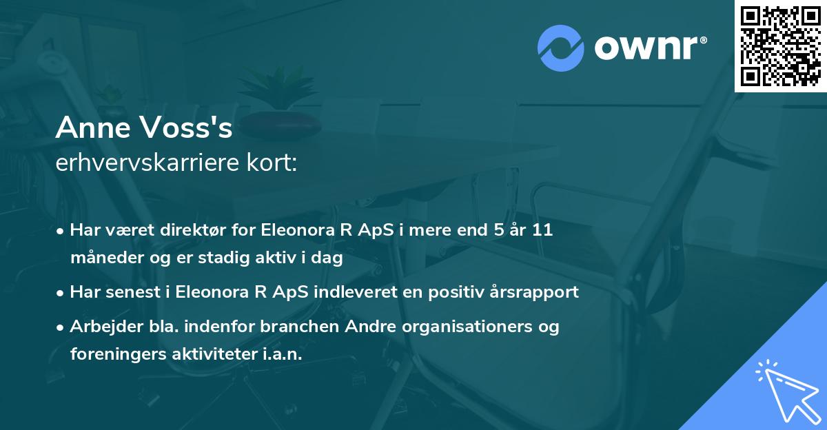 Anne Voss's erhvervskarriere kort