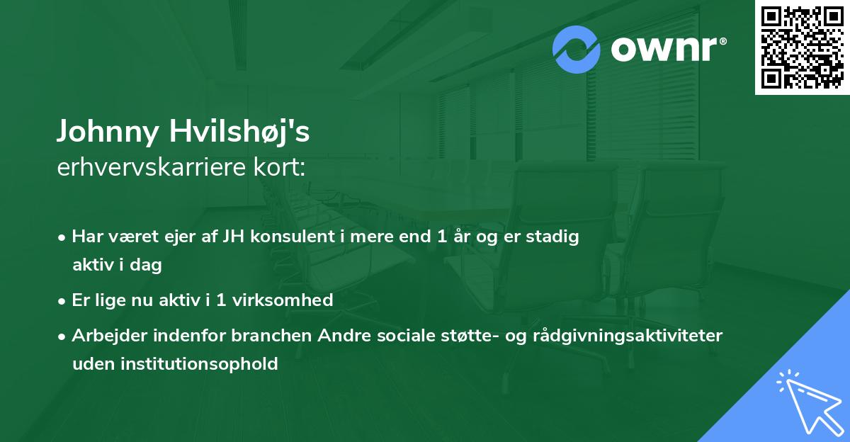 Johnny Hvilshøj's erhvervskarriere kort