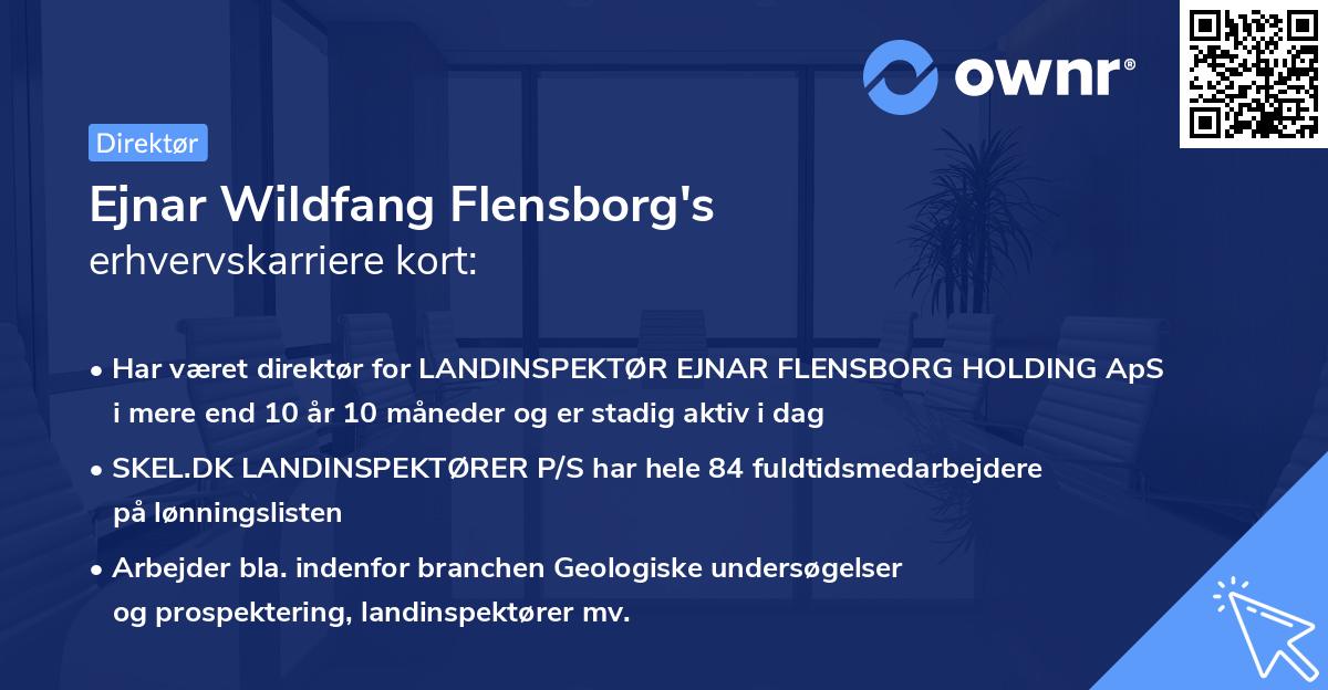 Ejnar Wildfang Flensborg's erhvervskarriere kort