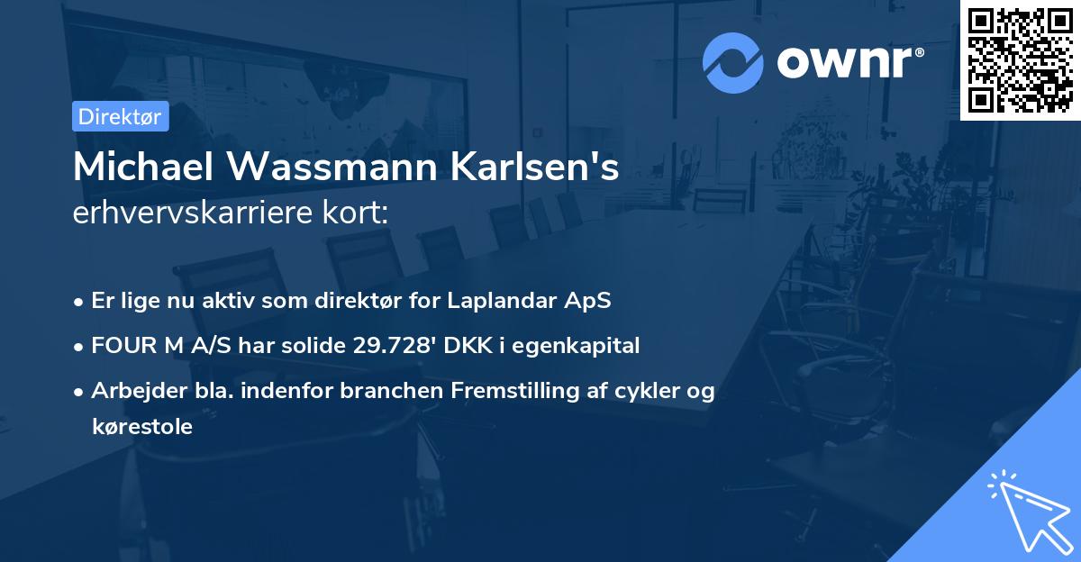 Michael Wassmann Karlsen's erhvervskarriere kort