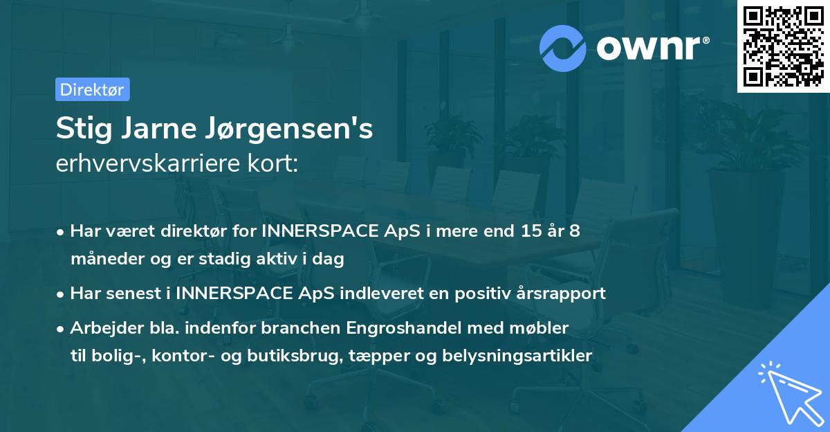 Stig Jarne Jørgensen's erhvervskarriere kort