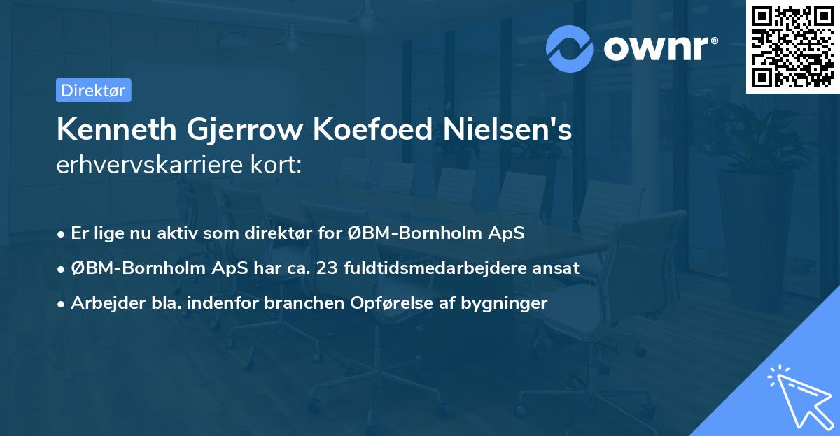Kenneth Gjerrow Koefoed Nielsen's erhvervskarriere kort