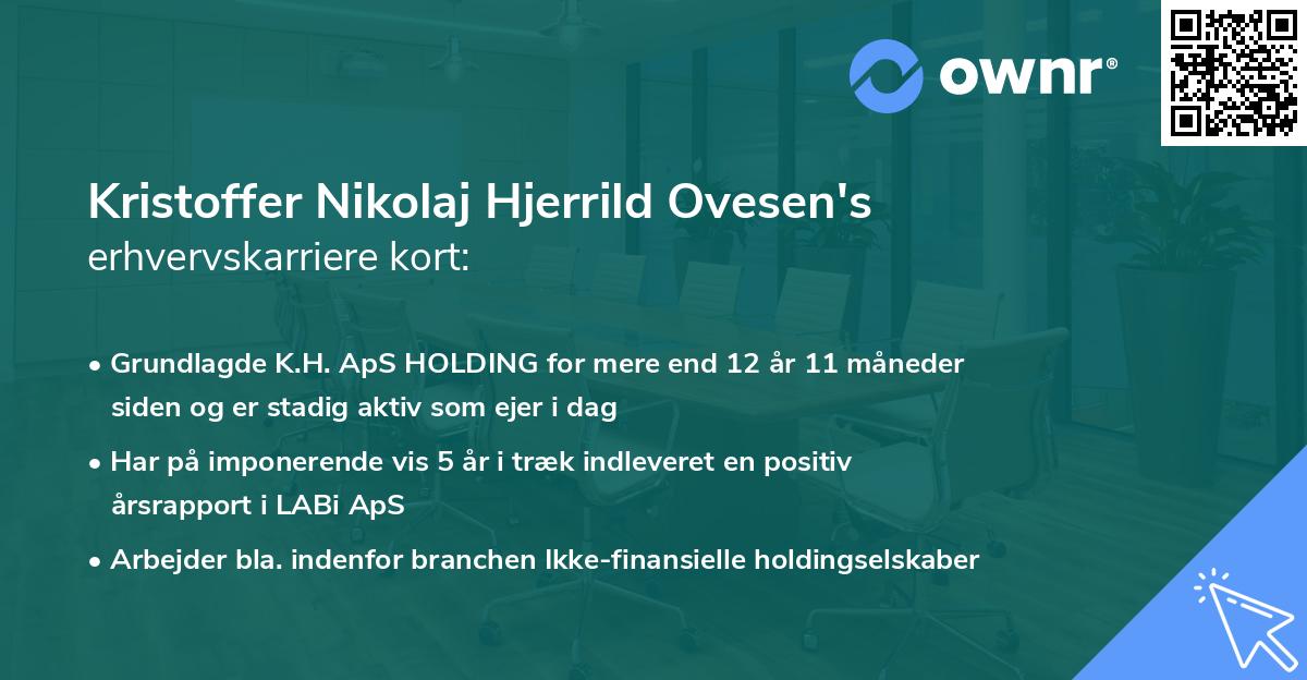 Kristoffer Nikolaj Hjerrild Ovesen's erhvervskarriere kort