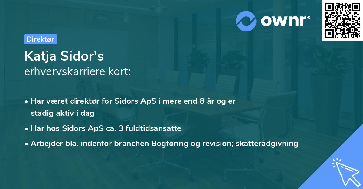 Katja Sidor's erhvervskarriere kort