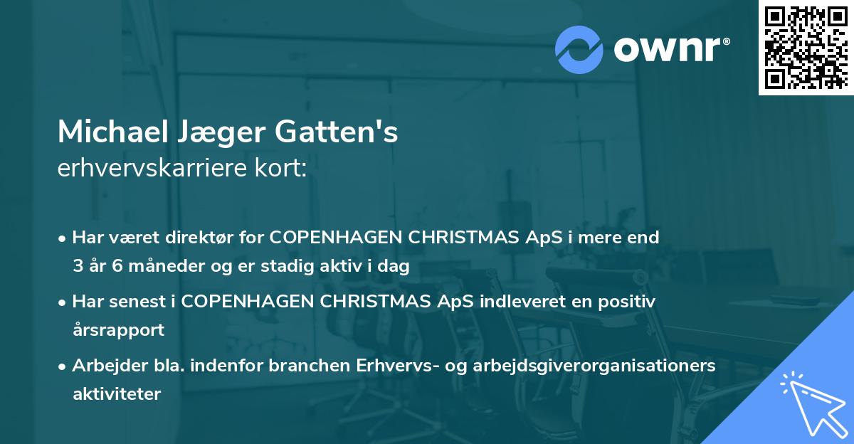 Michael Jæger Gatten's erhvervskarriere kort