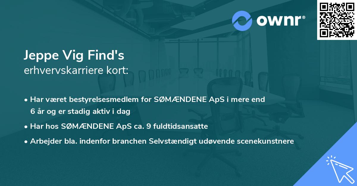 Jeppe Vig Find's erhvervskarriere kort