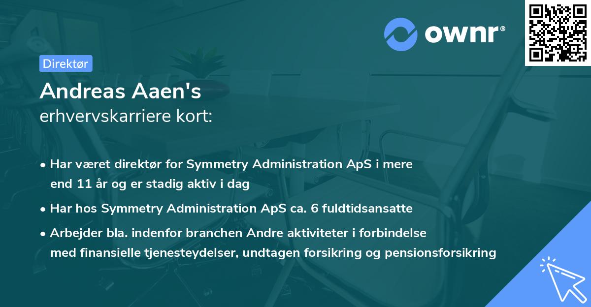 Andreas Aaen's erhvervskarriere kort
