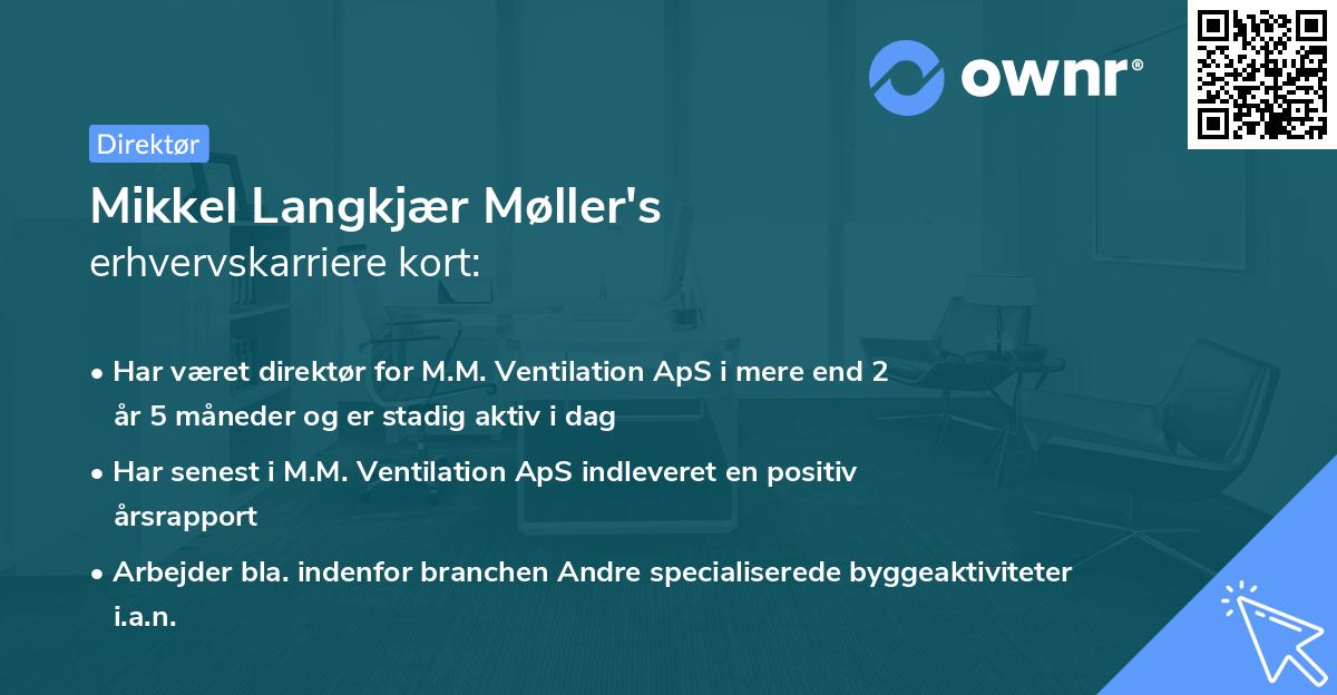 Mikkel Langkjær Møller's erhvervskarriere kort