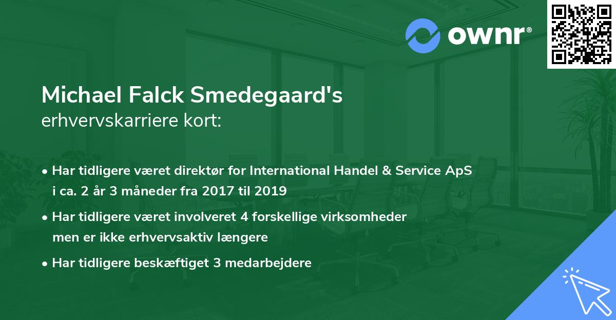 Michael Falck Smedegaard's erhvervskarriere kort