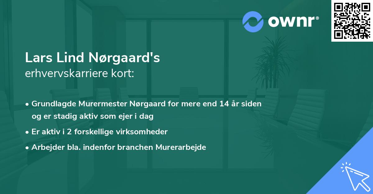 Lars Lind Nørgaard's erhvervskarriere kort