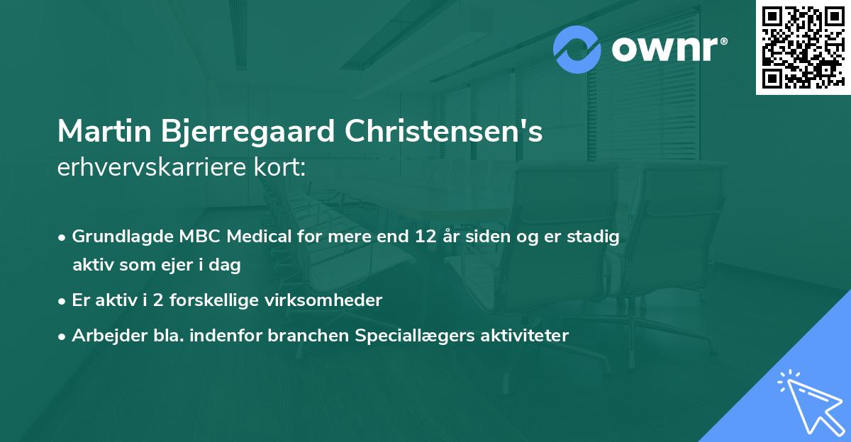 Martin Bjerregaard Christensen's erhvervskarriere kort