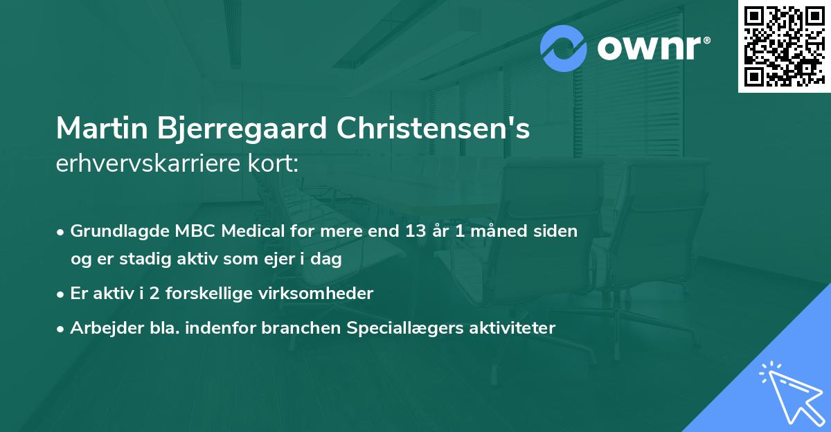 Martin Bjerregaard Christensen's erhvervskarriere kort