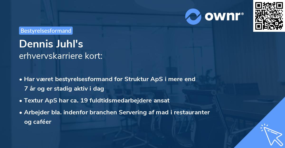 Dennis Juhl's erhvervskarriere kort