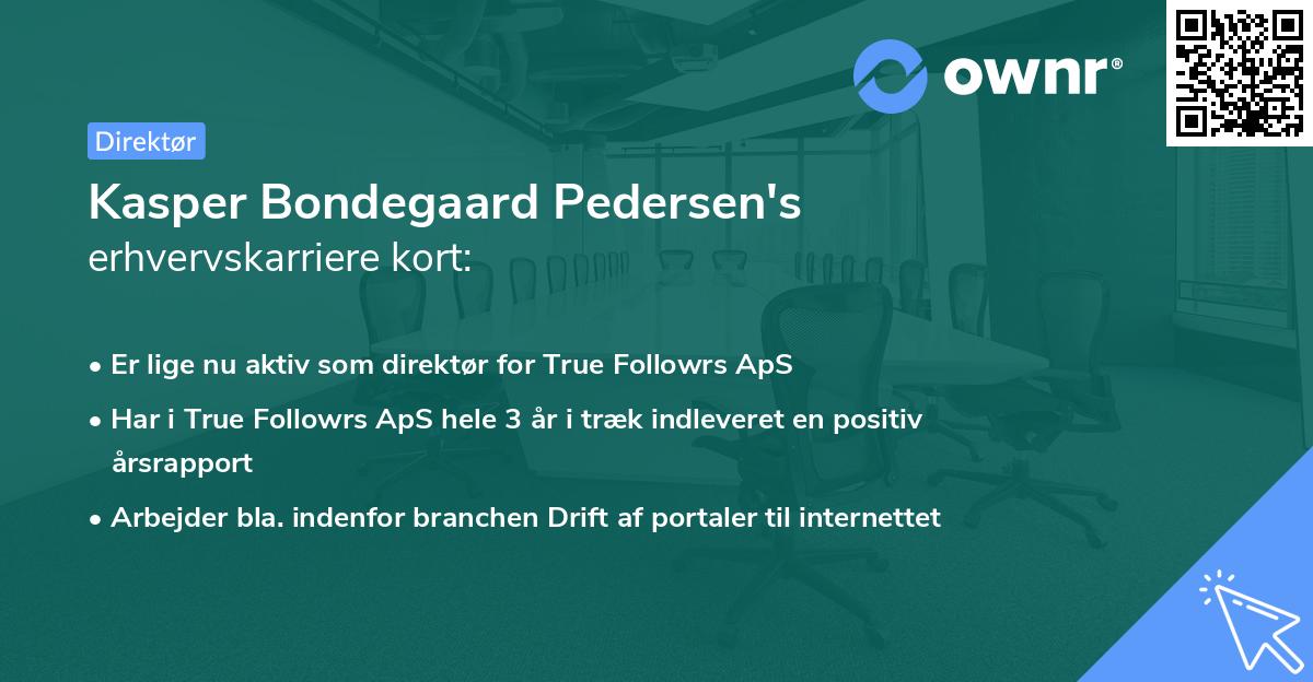 Kasper Bondegaard Pedersen's erhvervskarriere kort