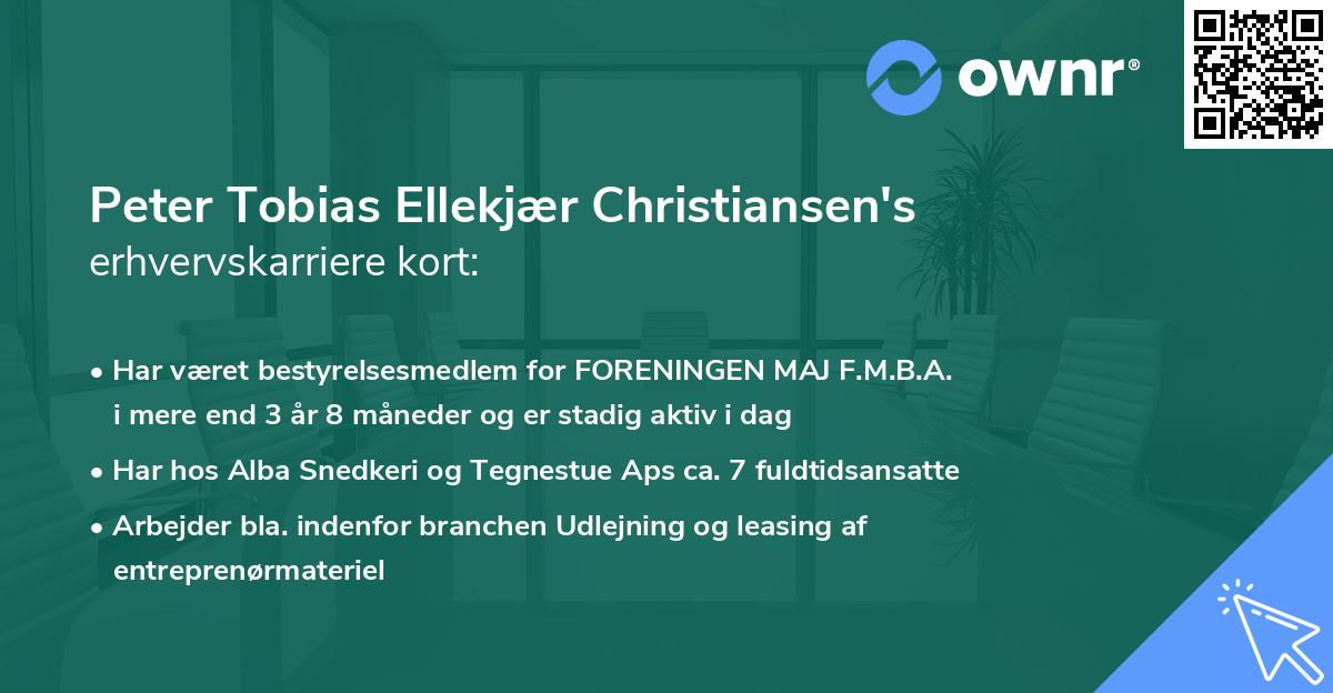 Peter Tobias Ellekjær Christiansen's erhvervskarriere kort