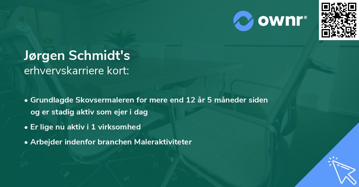 Jørgen Schmidt's erhvervskarriere kort